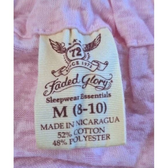 Faded Glory Pink Sheer Lightweight Girls Halter Summer Sleepwear Top Medium 8-10 - Picture 7 of 9